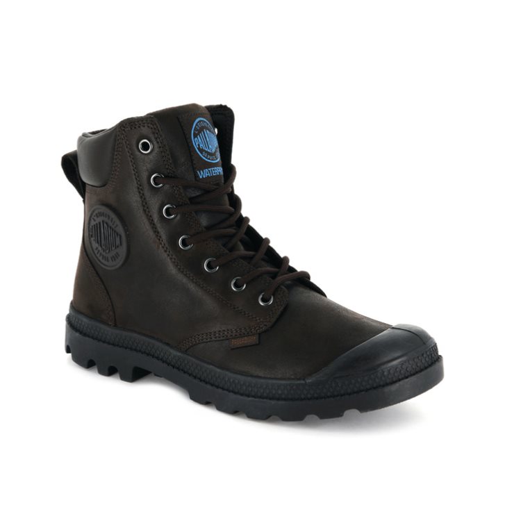 Bottes Palladium Pampa Cuff WP LUX Femme Chocolat | FR NOT426S